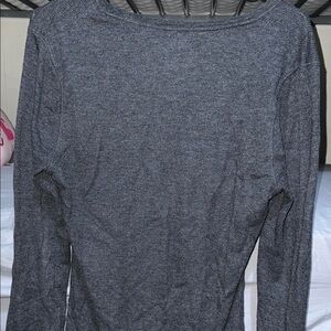 Gray Long Sleeve Top